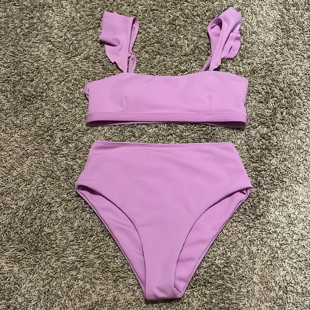 Two Piece Purple Swimsuit